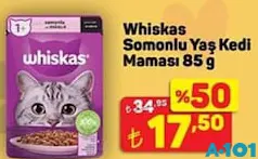 WHİSKAS SOMONLU YAŞ KEDİ MAMASI 85 G